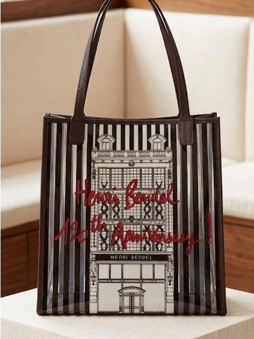 Rare Henri Bendel Limited Edition 120th Anniversary Clear Shopper Tote NWT